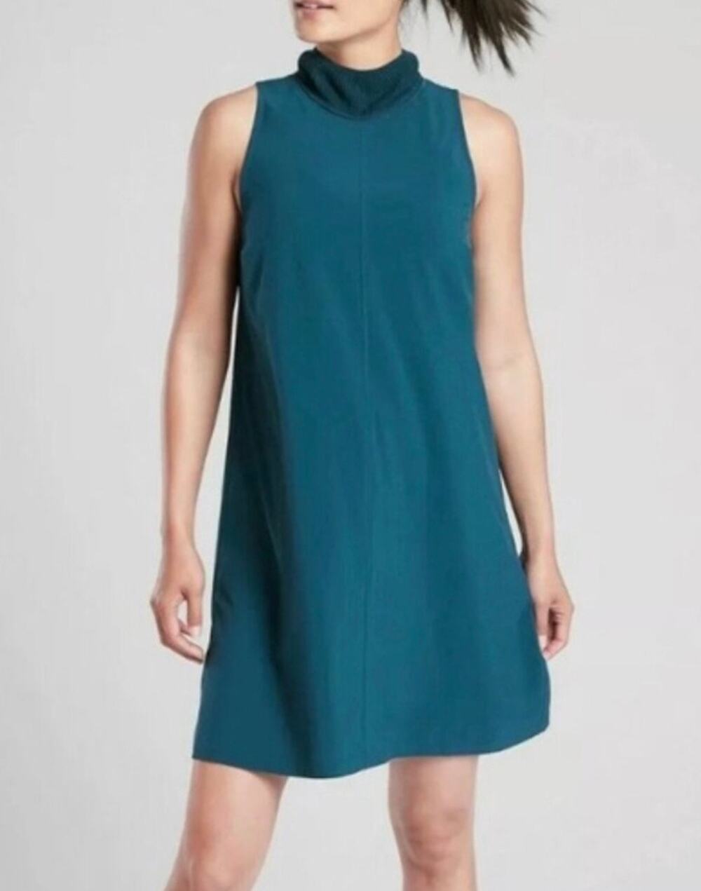 Athleta Initiative Dress Dark Teal Blue Green Women's Medium Activewear